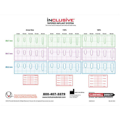 Inclusive® Tapered Implant Radiographic Template