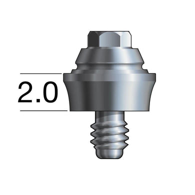 Inclusive® Multi-Unit Abutment 2 mmH compatible with: Nobel Biocare Brånemark System® RP